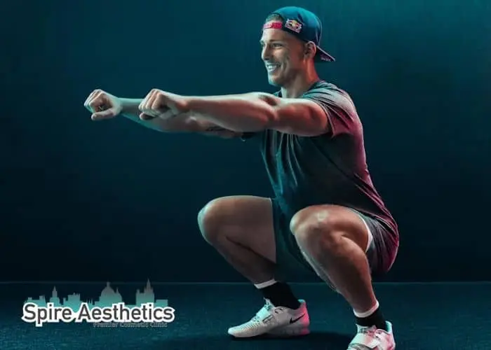 Image of man build leg muscle Hucknall under Huthwaite through exercise