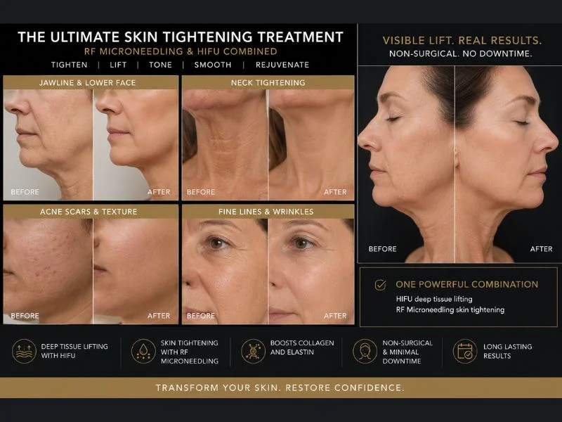 Results of combined treatment for the ultimate skin tightening treatment Hucknall under Huthwaite